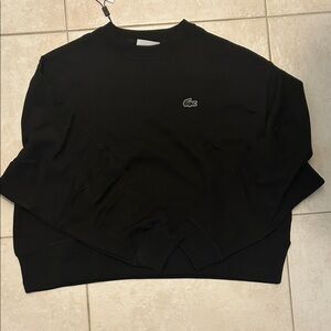 Lacoste women’s Classic Black Crewneck Sweater